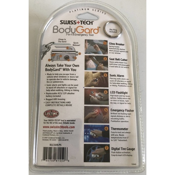 Swiss+Tech Bodygard 7-In-1 Platinum Series Emergency Tool - Picture 2 of 7